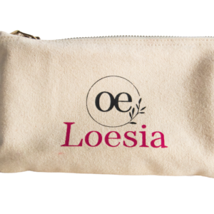 Loesia maquillage biologique et naturel fabriqué en France. pochette en coton